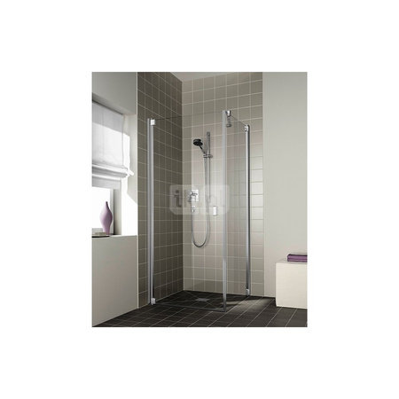 Kermi drzwi wahadłowe Raya 1KR 1030x 2000 GAK: 980-1010 srebro wysoki połysk, szkło ESG przezroczyste z Clean