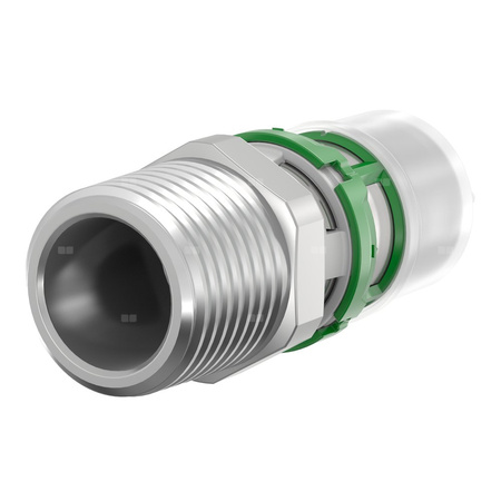 Złączka prosta, końcówka zaprasowywana COMAP MultiSkin Visu-Control, mosiądz, 40x3,5 x 1 1/4'' (MZ x GZ)