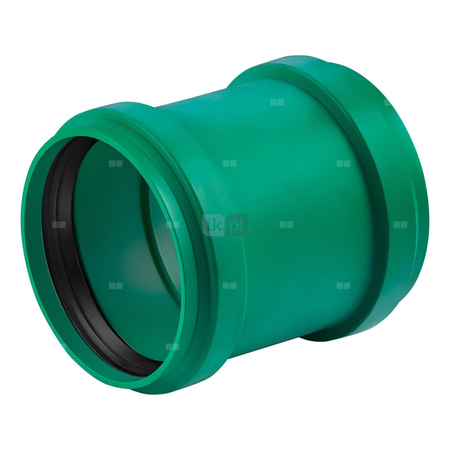 Złączka dwukielichowa MAGNAPLAST KG 2000 ERMM, PP-md (zielony), DN 110 (ww x ww), do kanalizacji