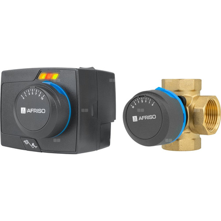 Zestaw regulacyjny ProClick: 4-drogowy obrotowy zawór mieszający ARV 484 ProClick, DN25, Rp1'', Kvs 9 m3/h + siłownik elektryczny ARM 343 ProClick