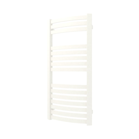 Grzejnik elektryczny TERMA DEXTER 400 x 860 mm, kolor biały drogowy RAL9016, moc 400 W, podłączenie E1, kabel prosty bez wtyczki z maskownicą biały