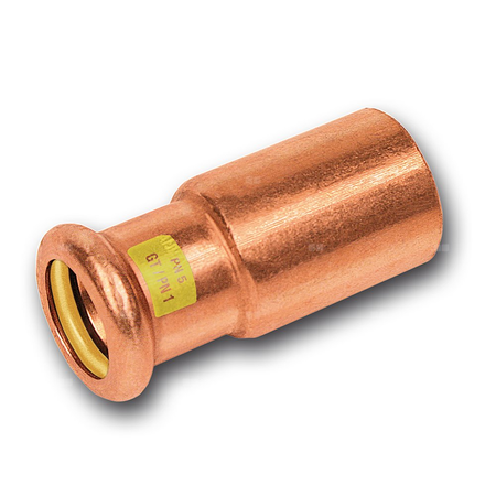 Nypel SANHA Press Gas redukcja, miedź, 42 mm x 22 mm (zz x zw)