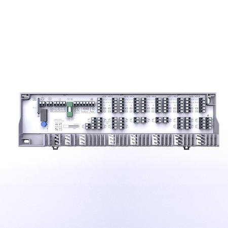 Moduł sterujący przewodowy, ogrzewanie/chłodzenie (max 10 termostatów, max 18 siłowników, sterowanie pompy) - 230V