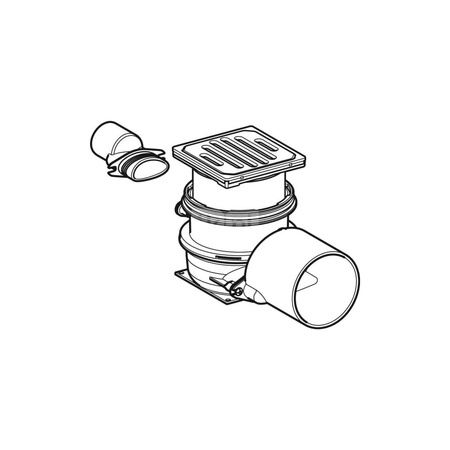 Kratka szczelinowa Geberit z ramką kratki, do wpustu podłogowego Varino i wpustu Varino 13 x 13 cm
