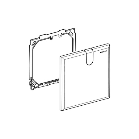 Pokrywa Geberit do króćca węża podłączeniowego, do płytek przykrywających do podtynkowej skrzynki funkcyjnej
