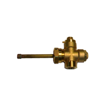 Czwórnik fi 22 / GZ ¾" z tuleją zanurzeniową oraz ręcznym odpowietrznikiem solarnym  - do podłączenia kolektorów słonecznych płaskich, pionowych lub poziomych, z absorberem miedzianym