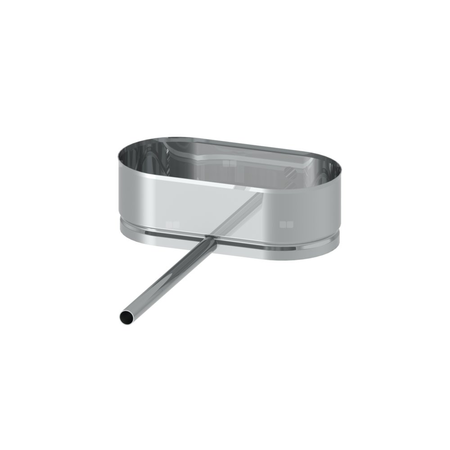 Miska na kondensat z rurką odpływową JEREMIAS OV/EW0801S stal nierdzewna fi 110x193 mm