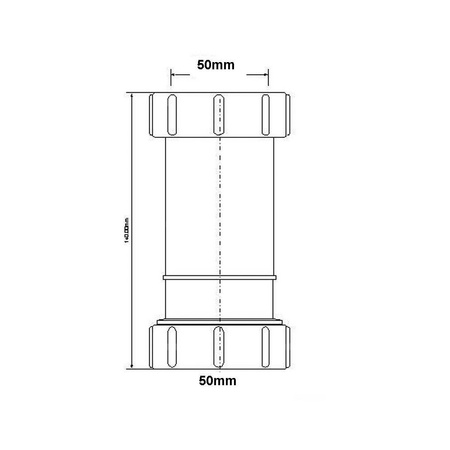 Złączka nakrętno-nakrętna 50mm