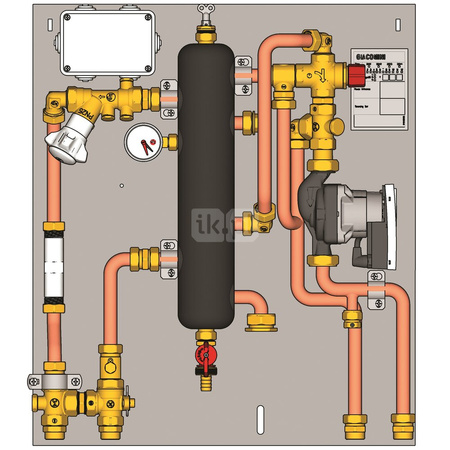 MODUŁ OBSŁUGI SYSTEMÓW C.O. 1 STREFA Z MIESZACZEM 1 POMPA 3/4"700x750x 110-140