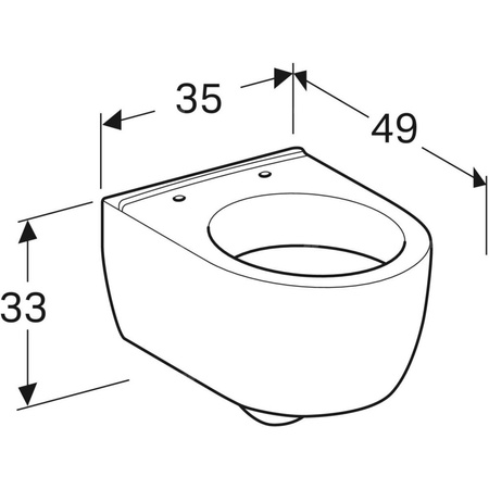 Miska WC wisząca GEBERIT iCon ceramiczna biała błyszcząca