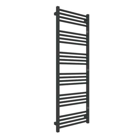 Grzejnik elektryczny TERMA FIONA ONE 480 x 1380 mm, kolor czarny jak kruk RAL9005, moc 600 W, podłączenie E1, kabel prosty bez wtyczki 1,5m