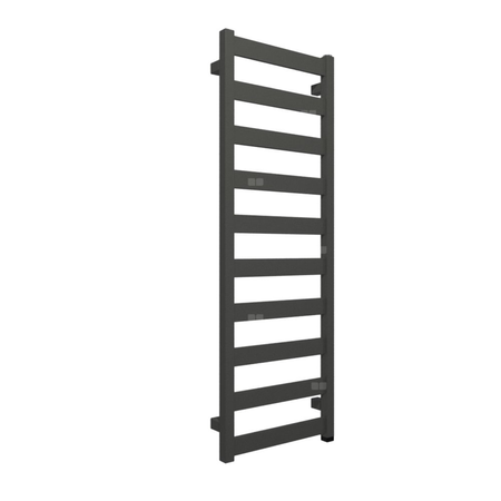 Grzejnik elektryczny TERMA VIVO One 400 x 1150 mm, kolor szary średni RAL7010, moc 400 W, podłączenie E8, kabel prosty bez wtyczki czarny