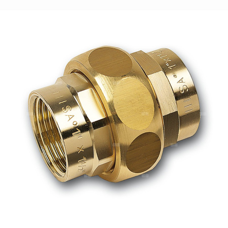 Śrubunek SANHA PURAFIT ze stożkiem trzyczęściowy, miedź, 1 1/4'' (GW)