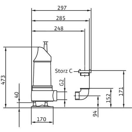 Pompa zanurzeniowa do ścieków WILO EMU KS 12 ES żeliwo 1 x  230 V, moc 1.8 W 50 Hz