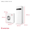 Pakiet - Pompa ciepła powietrze-woda split ARISTON NIMBUS COMPACT S NET R32 7.4 kW 230 V + Moduł naścienny SENSYS HD + Moduł komunikacji internetowej (aplikacja Ariston Net)