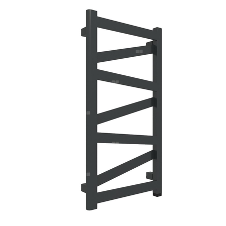 Grzejnik elektryczny TERMA VIPERA One 400 x 750 mm, kolor czarny jak kruk RAL9005, moc 200 W, podłączenie E8, kabel prosty bez wtyczki 1,5m