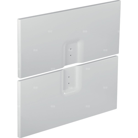 Zestaw frontów szuflad Koło Twins do szafki pod umywalkę z dwoma szufladamii: Biały, Szerokość umywalki=50cm