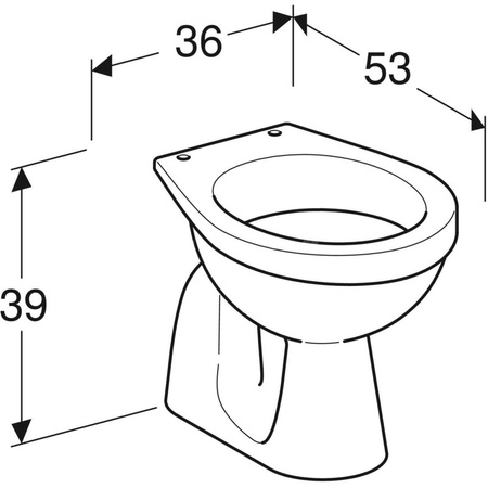 Stojąca miska WC Koło Idol, lejowa, wylot pionowy
