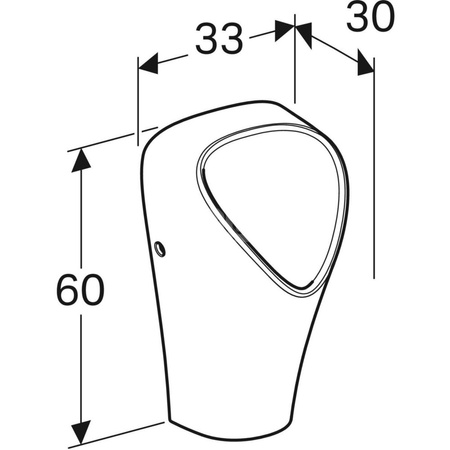 Pisuar Geberit Narva, bezwodny, odpływ do tyłu lub w dół