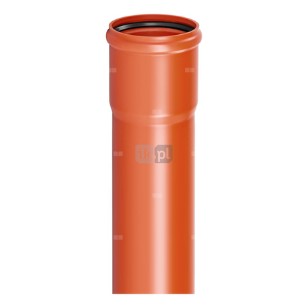 Rura kanalizacyjna zewnętrzna pvc-u MAGNAPLAST KGEL 200 x 3000 x 6.5 z kielichem wydłużonym lita pomarańczowa, klasa SN 12