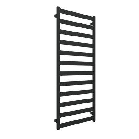 Grzejnik elektryczny TERMA VIVO One 600 x 1390 mm, kolor czarny jak kruk soft RAL9005, moc 600 W, podłączenie E8, kabel prosty z wtyczką 1,5m czarny