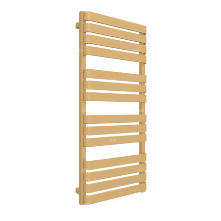 Grzejnik elektryczny TERMA WARP T ONE 500 x 1110 mm, kolor złoty połysk, moc 600 W, podłączenie E8, kabel spiralny z wtyczką