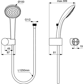IDEALRAIN ZESTAW NATR. 1F/100 W.BR IF/12