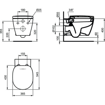 Miska WC wisząca IDEAL STANDARD CONNECT