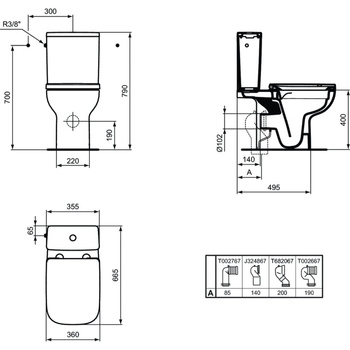 IS I.LIFE A Zbiornik 6/3 WHT BXD