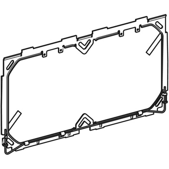 Ramka mocująca płytki przykrywającej do podtynkowej skrzynki funkcyjnyjnej i syfonupodtynkowego