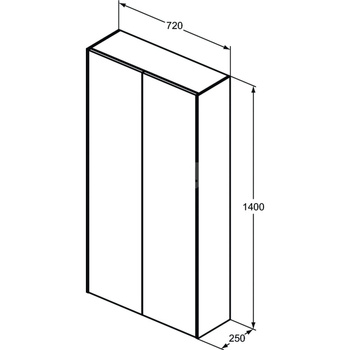 CONCA SZAFKA 2-DRZW. 1/2 COLM WHMT