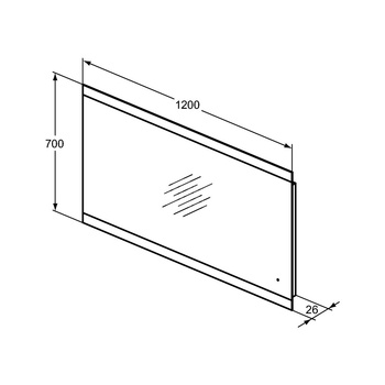 M+L LUSTRO WYS. LIGHT 120X70 80W 230V