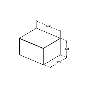 CONCA SZAFKA 60X50X37 1 DR+WTOP NOC LTOK