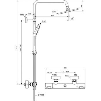 Ceratherm T50 system natrysku deszczowego