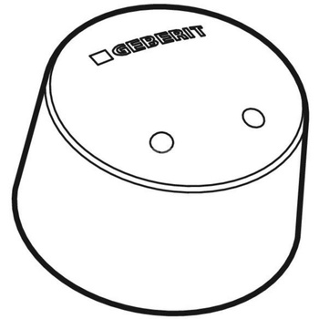 Przycisk uruchamiający Geberit do baterii samozamykającej typ 26 z mieszaczem: Chrom błyszczący