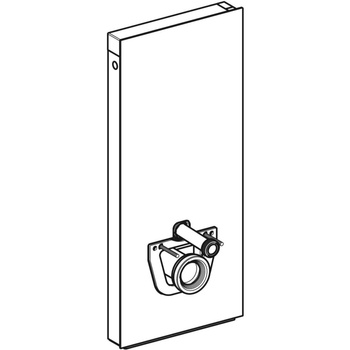 Moduł sanitarny do WC wiszącego GEBERIT Monolith, 1140 mm x 505 mm x 106 mm, regulacja wysokości, front: imitacja betonu, bok: aluminium