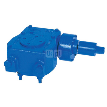 Przekładnia ślimakowa, smarowana fabrycznie - dożywotnio, napędzana kółkiem ręcznym, trzpień z wyjściem pod klucz DN 600