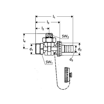 Zawór kurkowy spustowo-napełniający 3/4' 12,5 bar