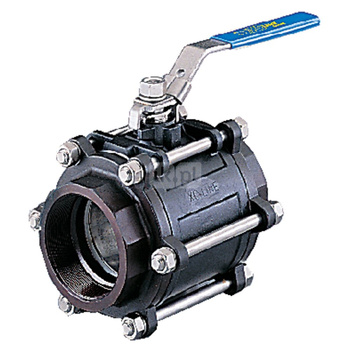 Zawór odcinający kulowy z napędem ręcznym, przyłącza: gwint wewnętrzny, korpus trzyczęściowy, typ X3444, Pnom 2,5 MPa, 3"