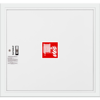 Hydrant DN 33 wnękowy, wąż 20 m, ocynk fasada, zamek patent, RAL 9003