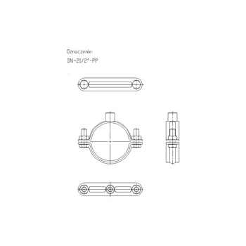 Obejma mocująca masywna NICZUK 73-76 mm 21/2 (ocynk galwaniczny)