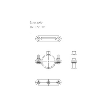 Obejma mocująca masywna NICZUK DN 48-52 mm 11/2