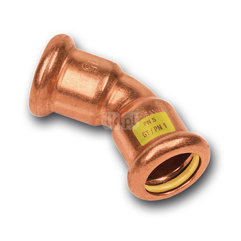 Łuk 45' SANHA Press Gas, miedź, 15 mm (zw x zw)
