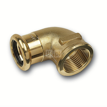 Kolano 90' SANHA PURAPRESS, brąz, 18 mm x 3/4'' (zw x GW)