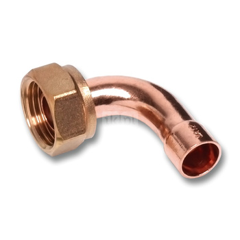 Łuk 90' SANHA 5002G dwuczęściowy, miedź, 18 mm x 3/4'' (lut wewnętrzny x nz)