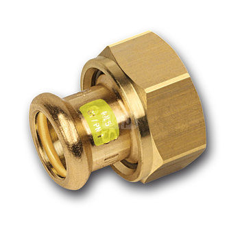 Półśrubunek SANHA Press Gas dwuczęściowy, miedź, 22 mm x 3/4'' (zw x nz)