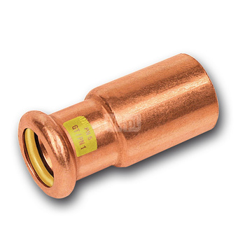 Nypel SANHA Press Gas redukcja, miedź, 18 mm x 12 mm (zz x zw)