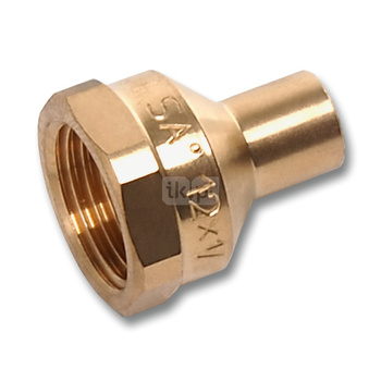 Przejściówka SANHA 4246G, miedź, 18 mm x 3/4'' (lut zewnętrzny x GW)