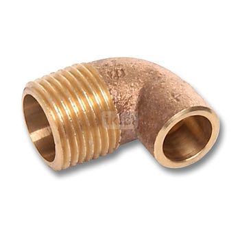 Kolano 90' SANHA 4092G, miedź, 12 mm x 1/2'' (lut wewnętrzny x GZ)