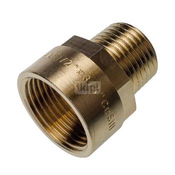 Nypel SANHA PURAFIT redukcja, mosiądz, 3/8'' x 1/2'' (GW x GZ)